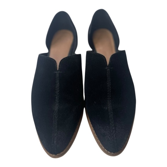 Frye And Co Women’s Fenn Dorsay Black Suede Pointed Toe Flats - Picture 2 of 9